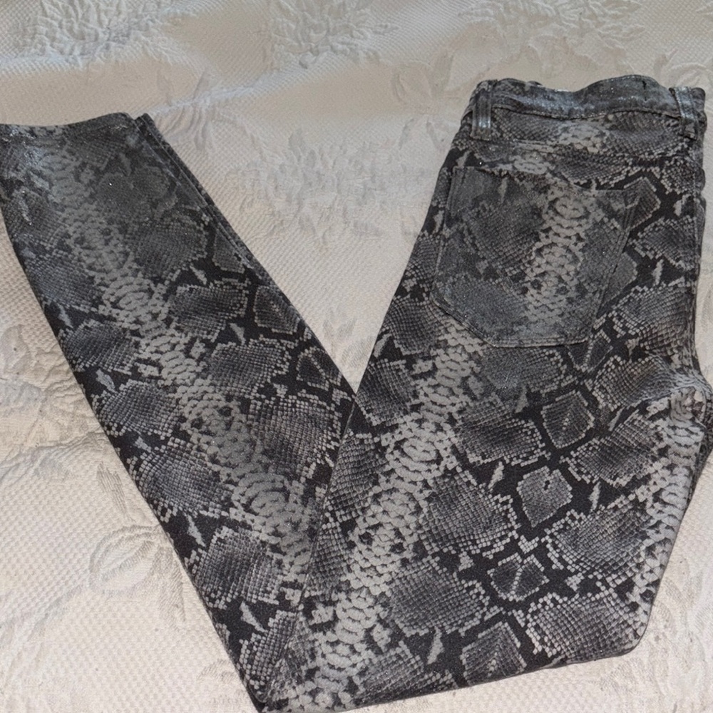 Hudson Jeans Metallic Snake Pattern